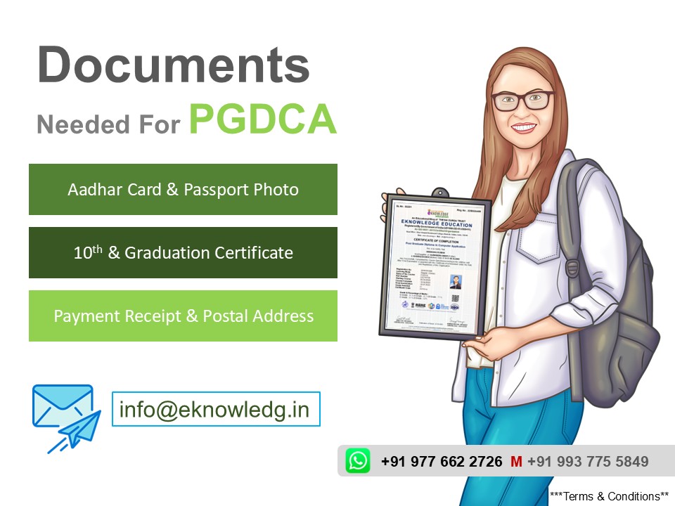 Documents Required #pgdca #certificate